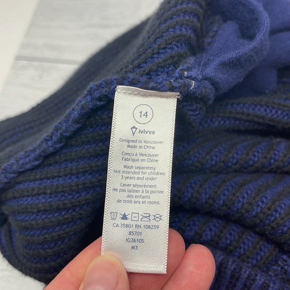 Ivivva by Lululemon To The Moon and Back Hooded Cardigan in Navy 14 (Girl) G5 - Picture 6 of 10